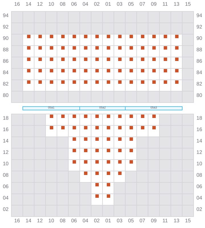 Bay 007 view and slots of NORTHERN MONUMENT