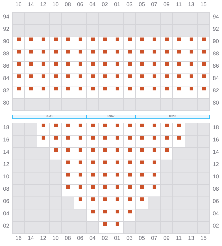 Bay 011 view and slots of NORTHERN MONUMENT