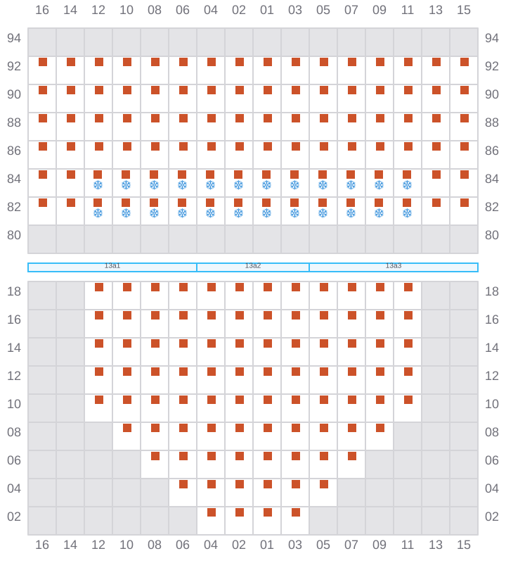 Bay 015 view and slots of NORTHERN MONUMENT