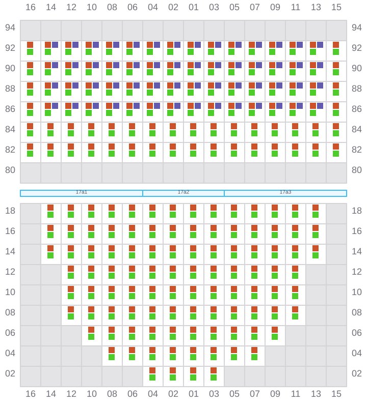 Bay 017 view and slots of NORTHERN MONUMENT