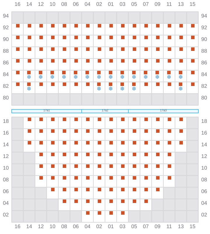 Bay 019 view and slots of NORTHERN MONUMENT