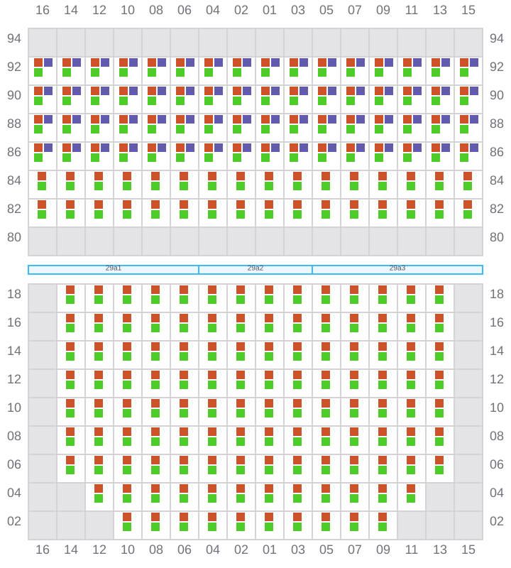 Bay 029 view and slots of NORTHERN MONUMENT