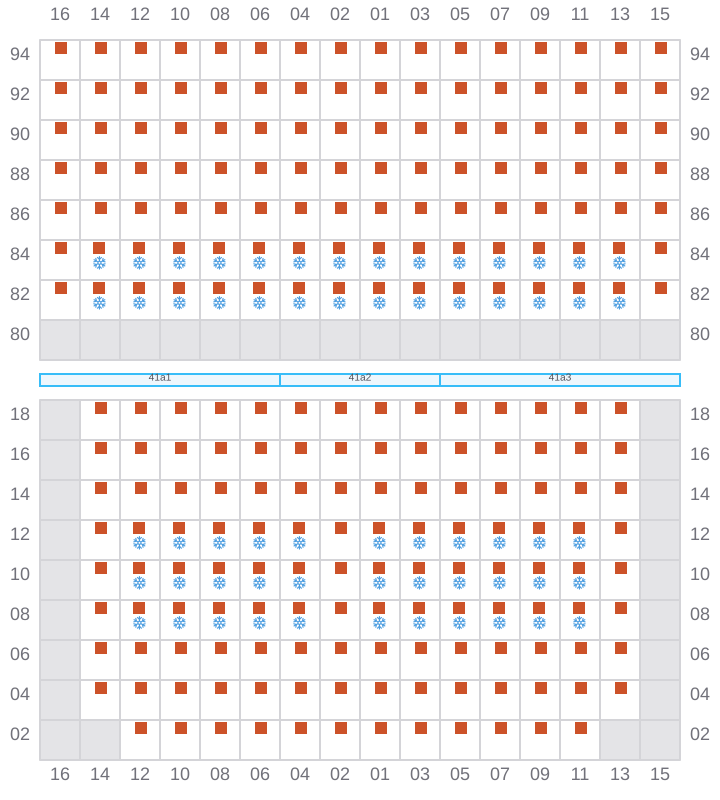Bay 043 view and slots of NORTHERN MONUMENT