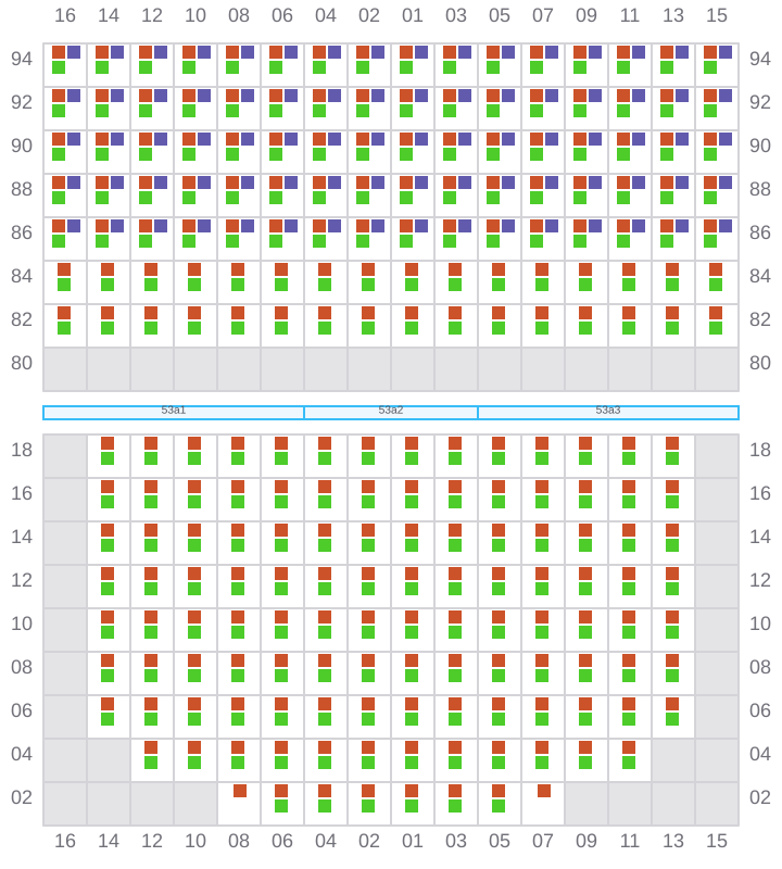 Bay 053 view and slots of NORTHERN MONUMENT