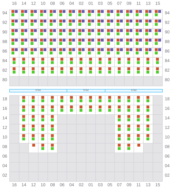 Bay 057 view and slots of NORTHERN MONUMENT