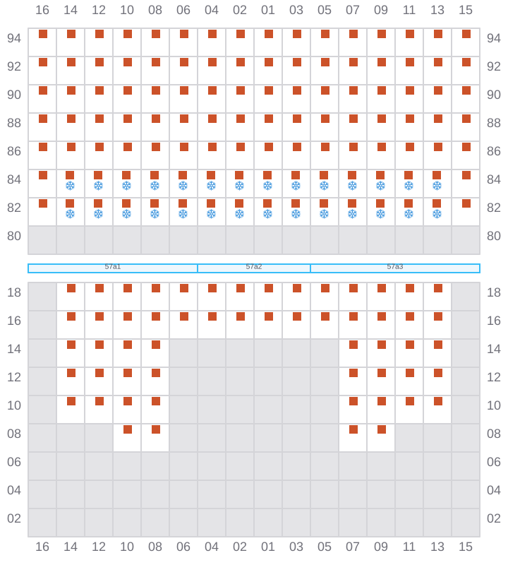 Bay 059 view and slots of NORTHERN MONUMENT
