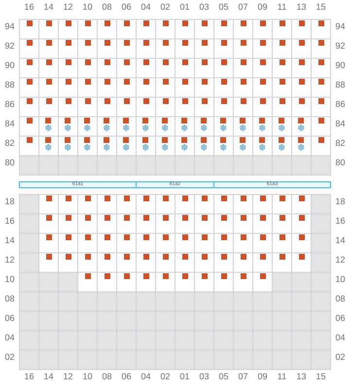Bay 063 view and slots of NORTHERN MONUMENT
