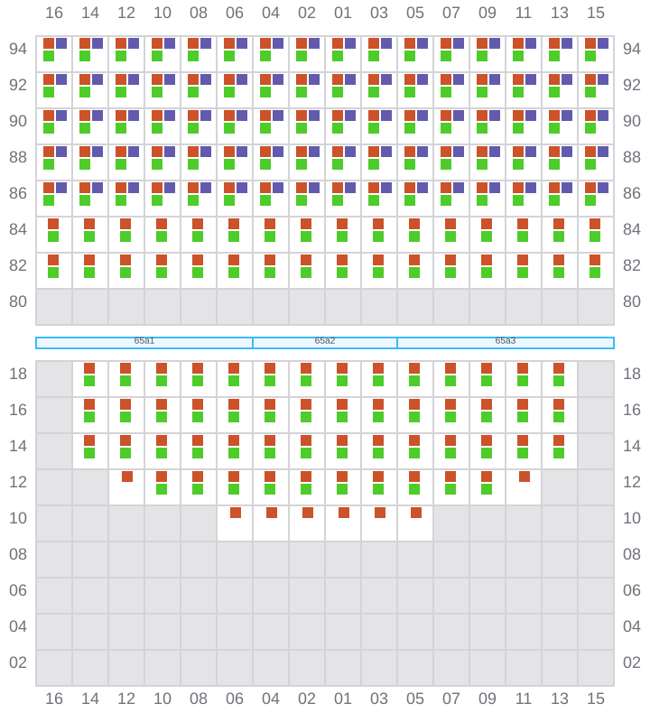 Bay 065 view and slots of NORTHERN MONUMENT
