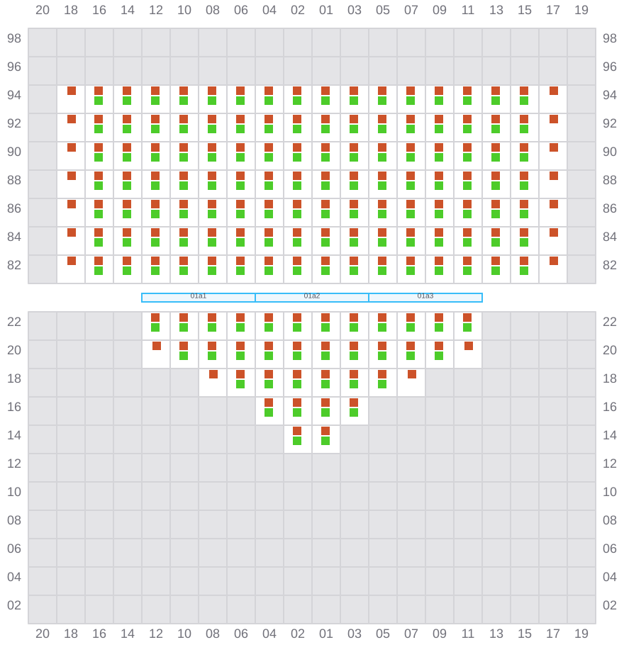 Bay 003 view and slots of EVER TOP