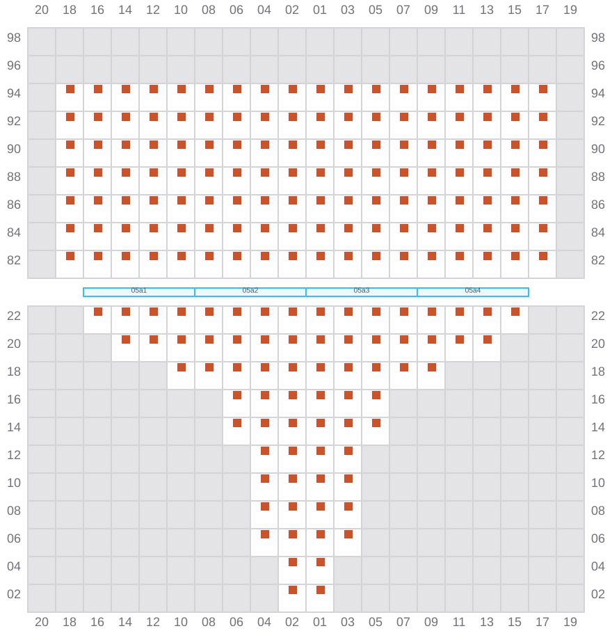 Bay 005 view and slots of EVER TOP