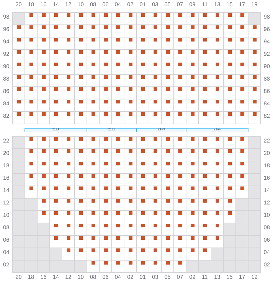 Bay 021 view and slots of EVER TOP