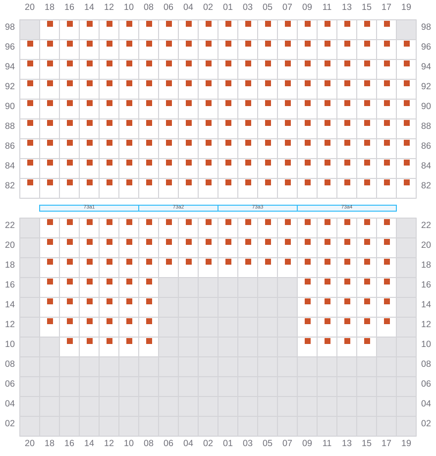 Bay 073 view and slots of EVER TOP