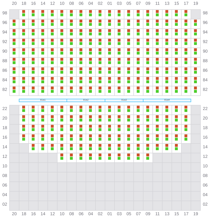 Bay 083 view and slots of EVER TOP