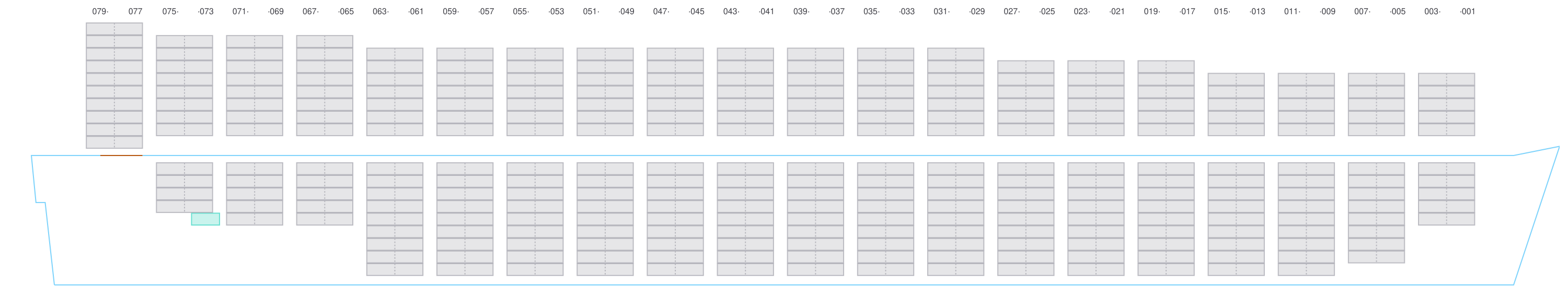 Side view of MSC MUMBAI VIII