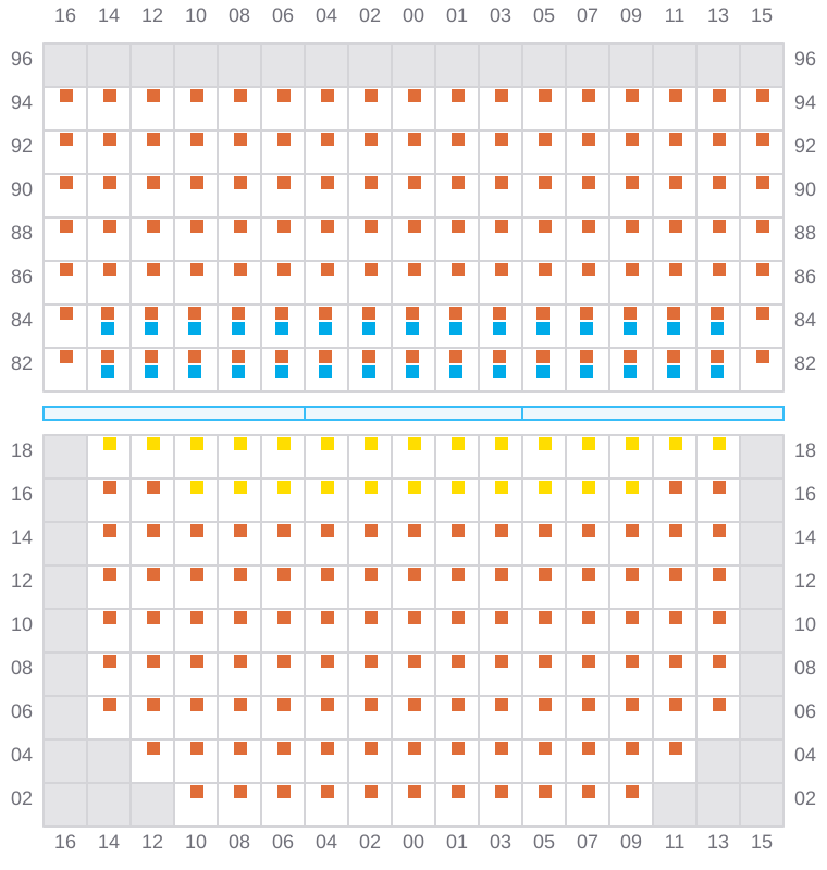 Bay 031 view and slots of BREMEN
