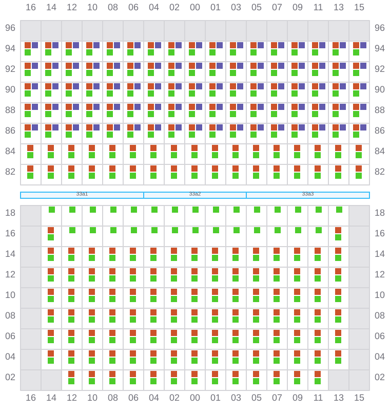Bay 033 view and slots of BREMEN