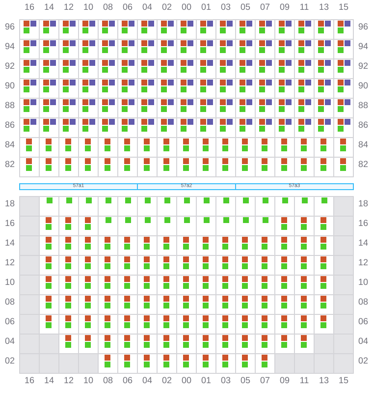 Bay 057 view and slots of BREMEN