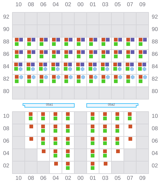 Bay 007 view and slots of G. CROWN