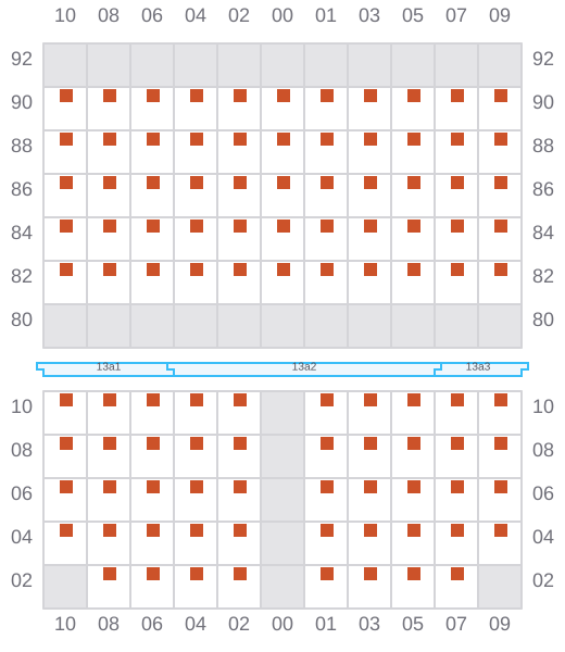 Bay 013 view and slots of G. CROWN