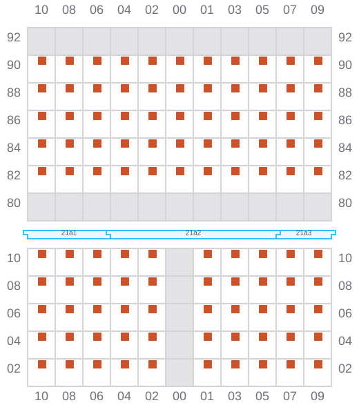 Bay 021 view and slots of G. CROWN
