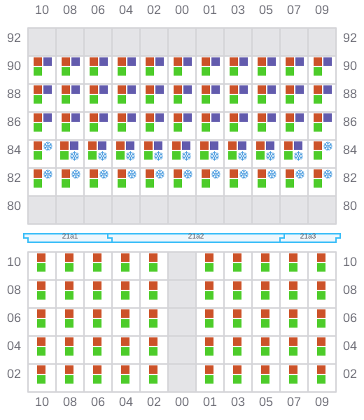 Bay 023 view and slots of G. CROWN