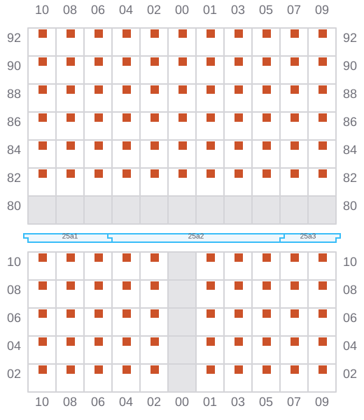 Bay 025 view and slots of G. CROWN