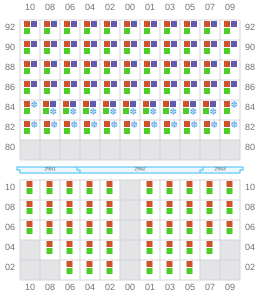 Bay 031 view and slots of G. CROWN