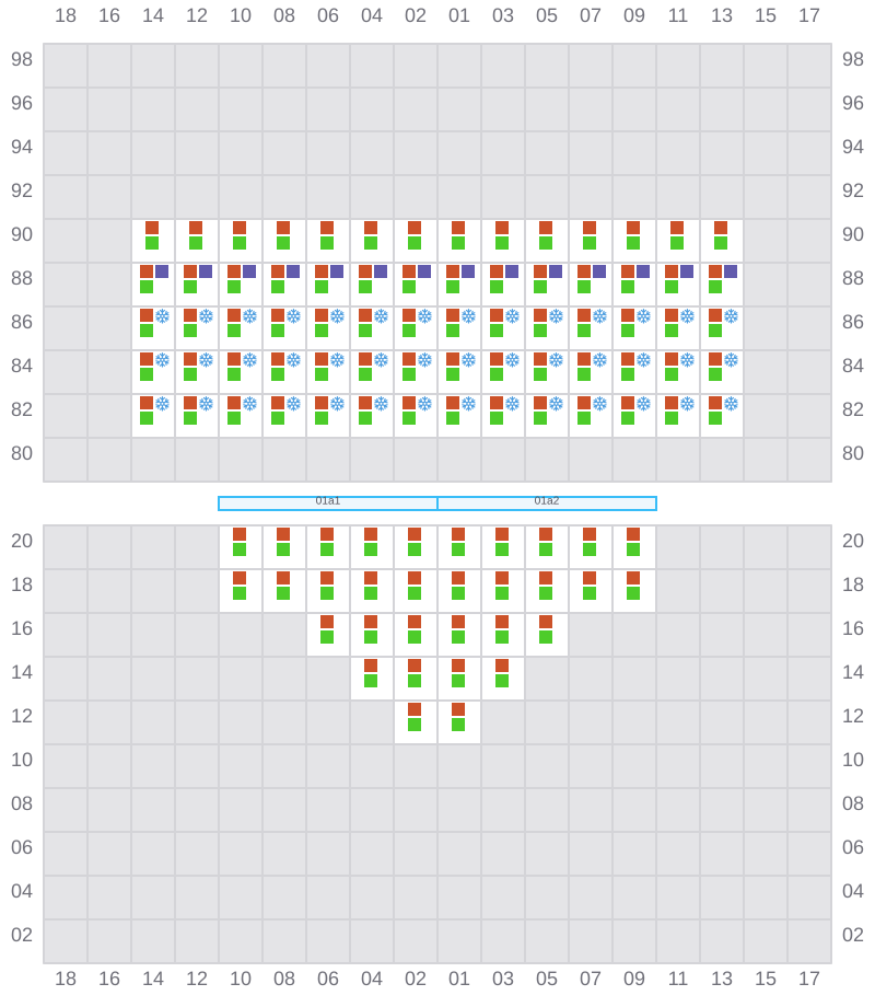 Bay 001 view and slots of APL NEW YORK