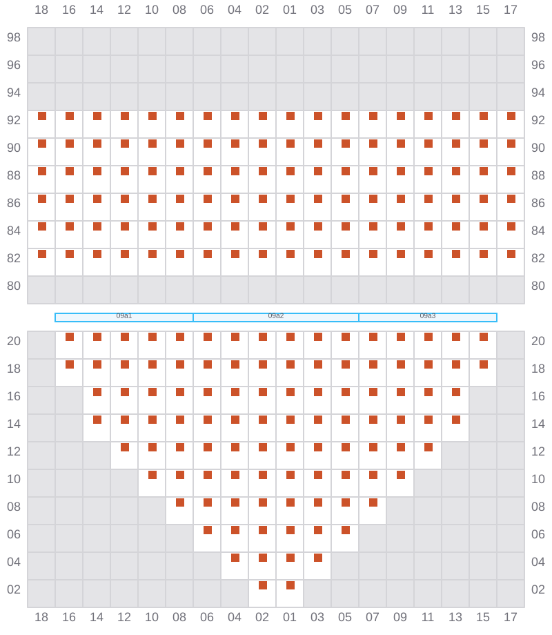 Bay 011 view and slots of APL NEW YORK