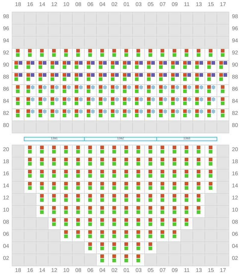 Bay 013 view and slots of APL NEW YORK