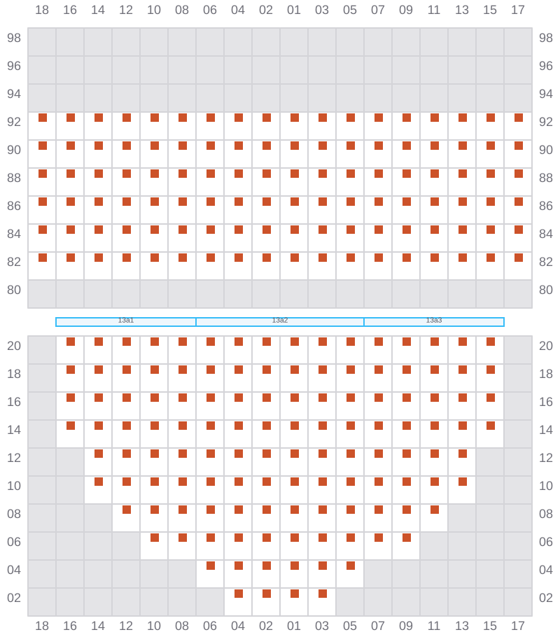 Bay 015 view and slots of APL NEW YORK