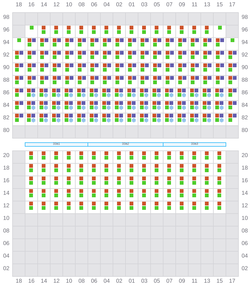 Bay 033 view and slots of APL NEW YORK