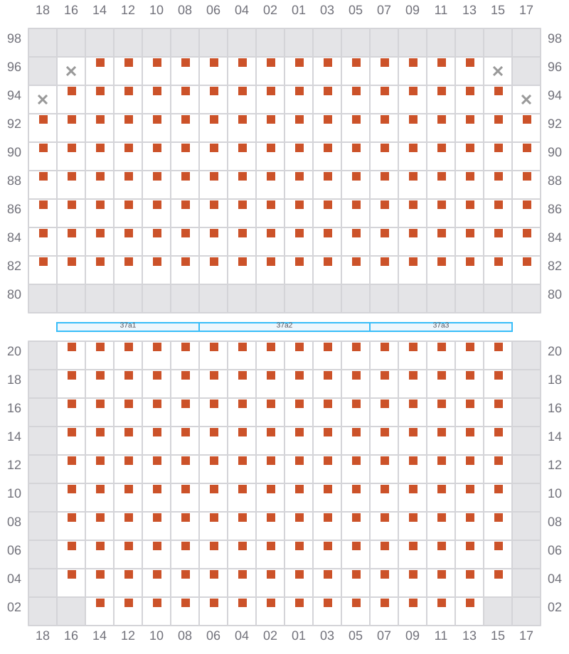 Bay 039 view and slots of APL NEW YORK