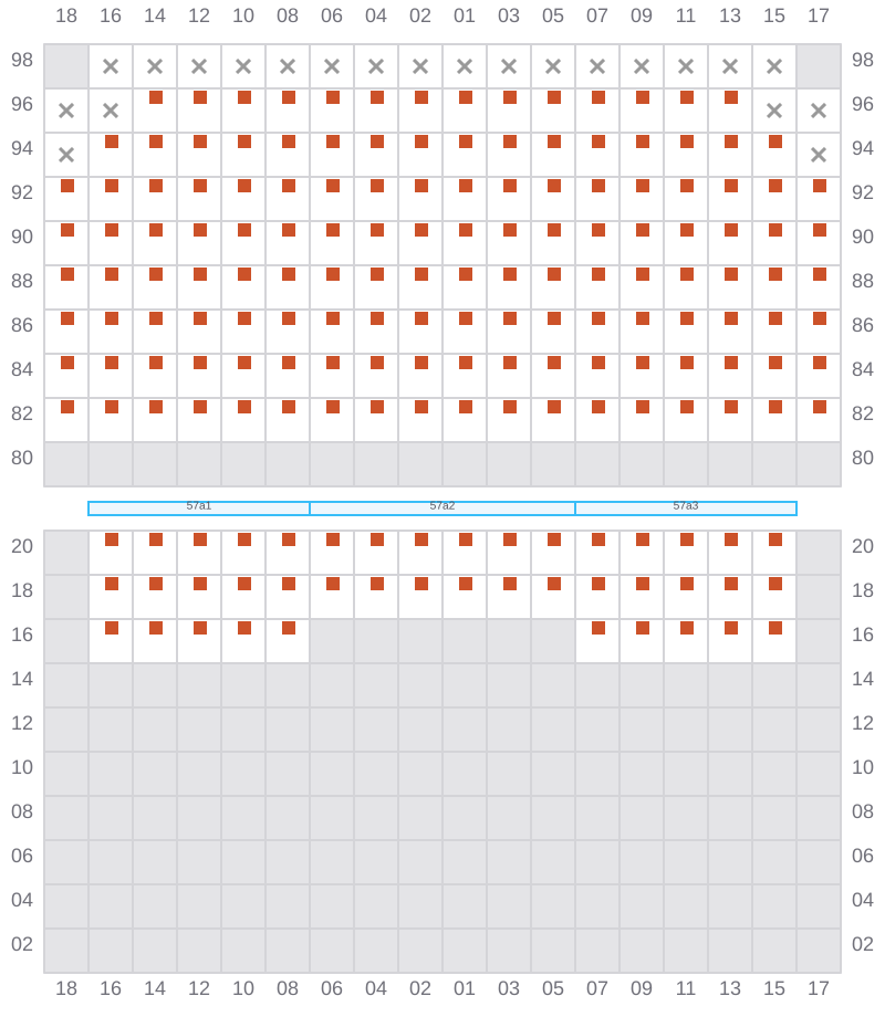 Bay 059 view and slots of APL NEW YORK