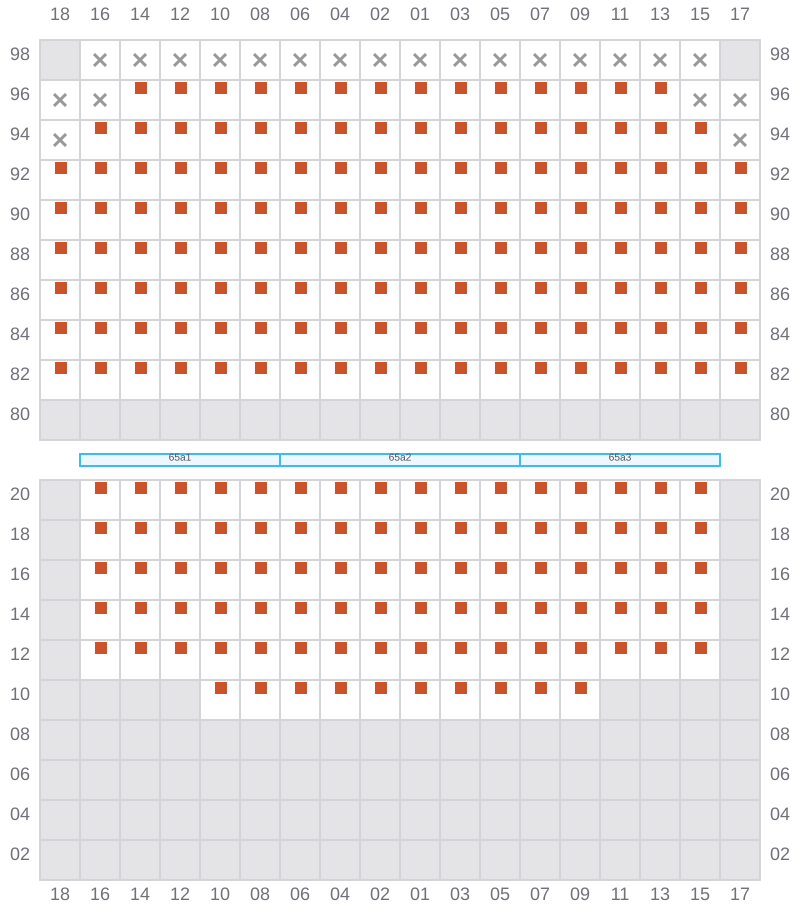 Bay 067 view and slots of APL NEW YORK