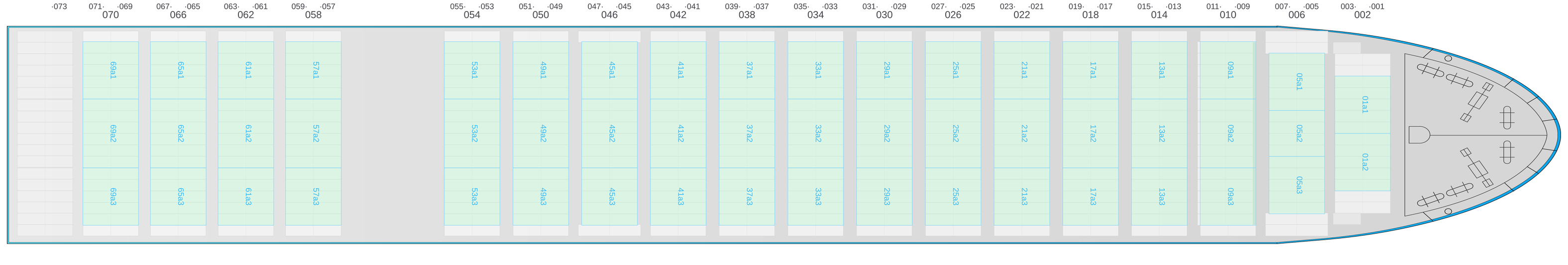 Deck view of APL NEW YORK