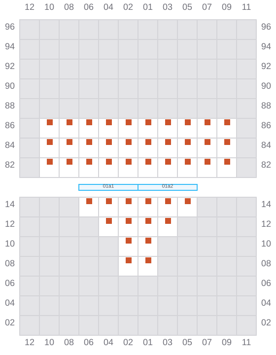 Bay 001 view and slots of DORIS OCEAN