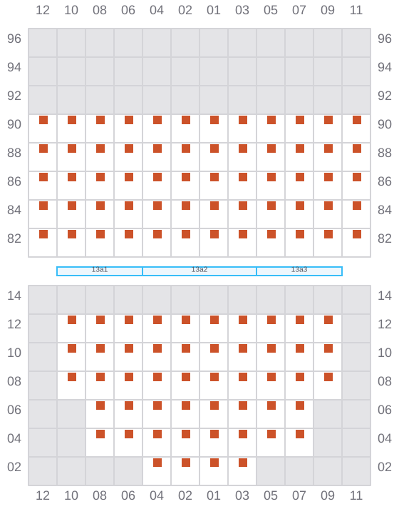 Bay 013 view and slots of DORIS OCEAN