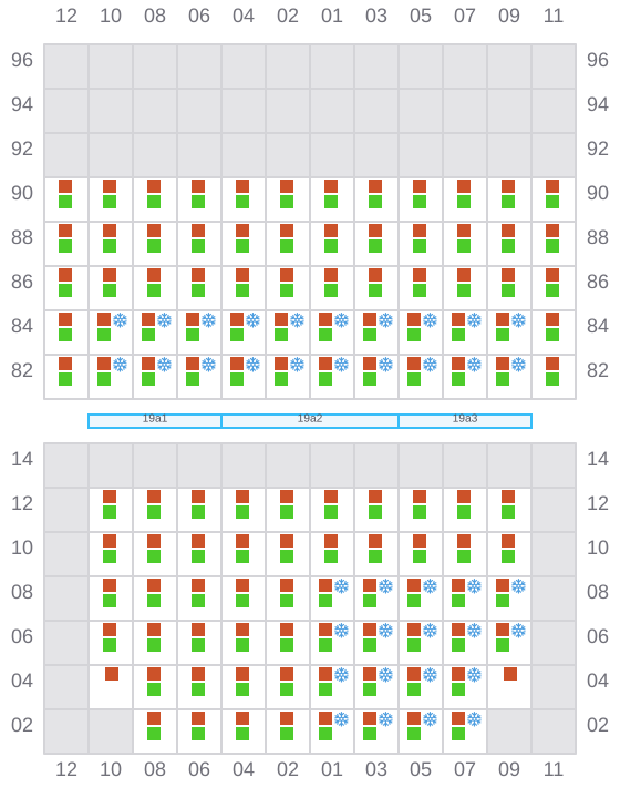 Bay 019 view and slots of DORIS OCEAN