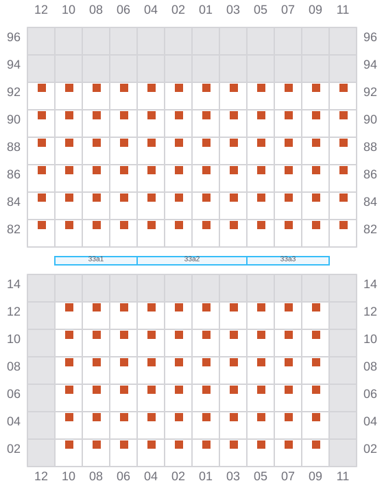 Bay 033 view and slots of DORIS OCEAN