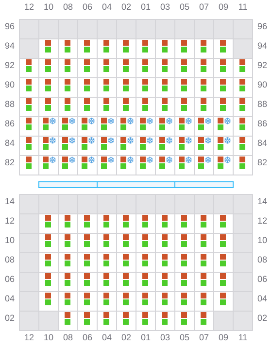 Bay 039 view and slots of DORIS OCEAN