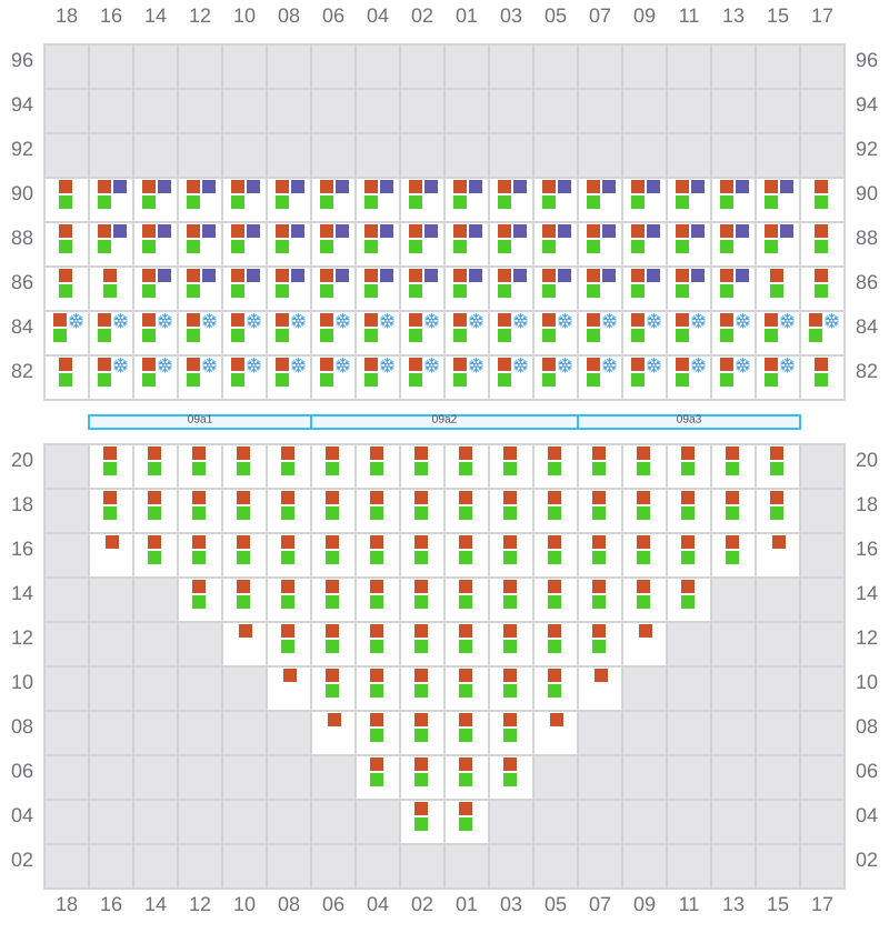 Bay 011 view and slots of ONE ARCADIA