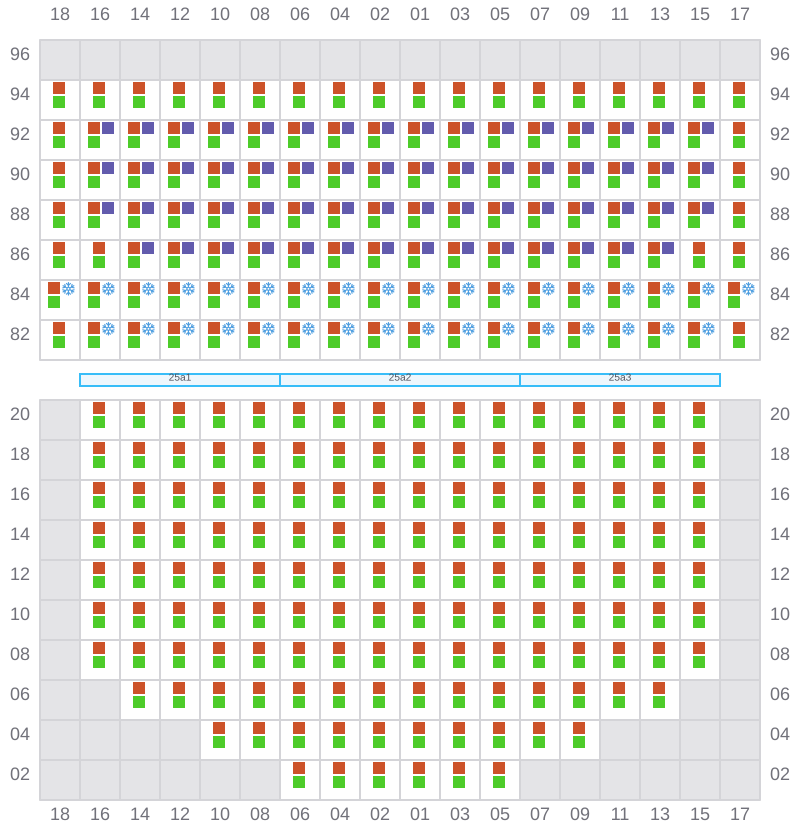 Bay 027 view and slots of ONE ARCADIA