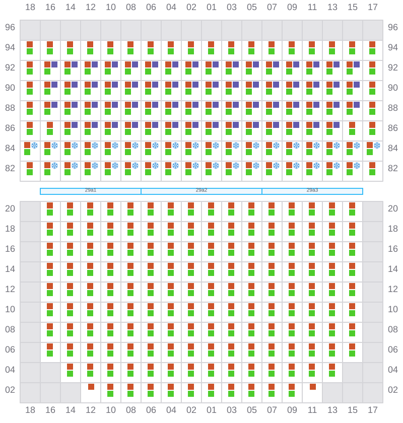 Bay 031 view and slots of ONE ARCADIA