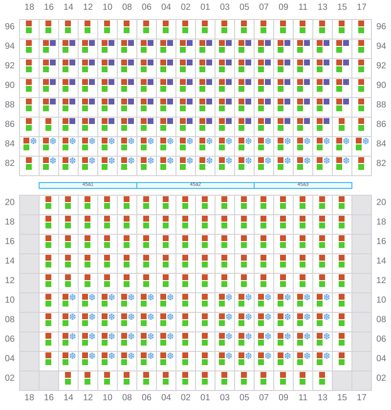 Bay 047 view and slots of ONE ARCADIA