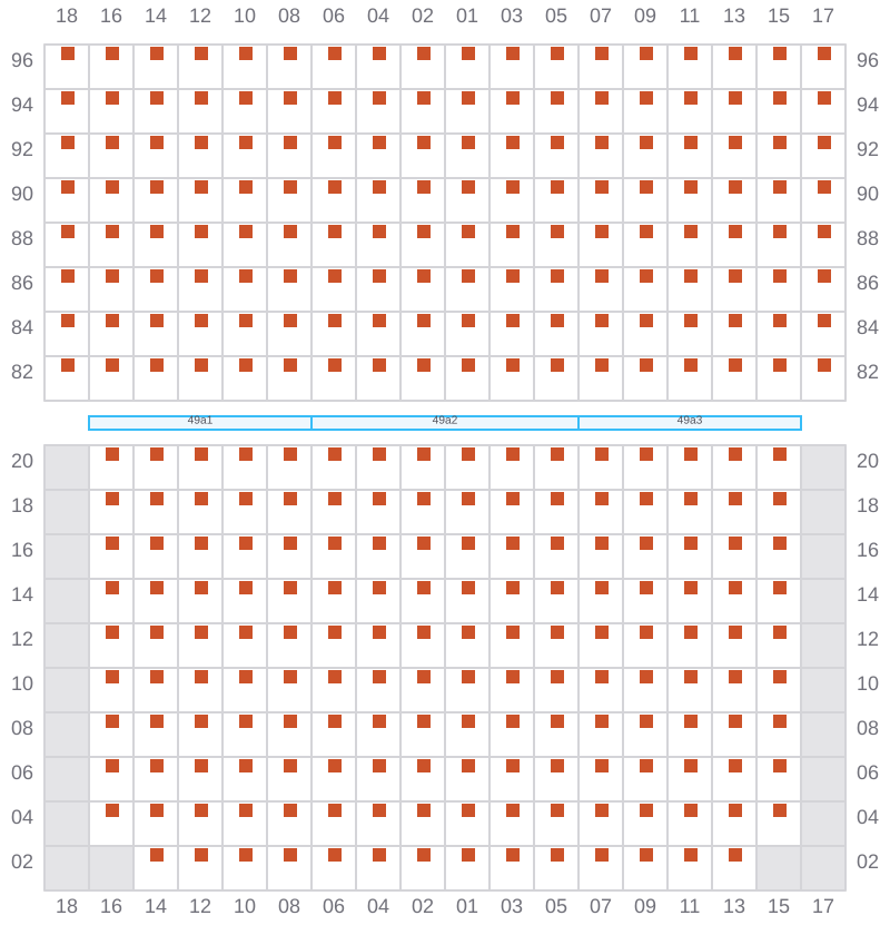 Bay 049 view and slots of ONE ARCADIA