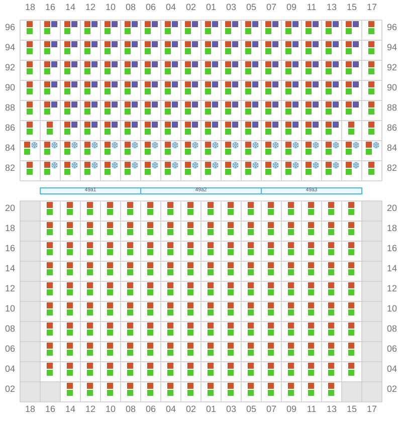 Bay 051 view and slots of ONE ARCADIA