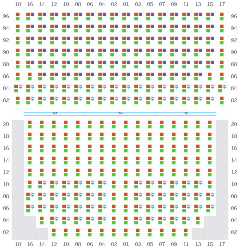Bay 055 view and slots of ONE ARCADIA