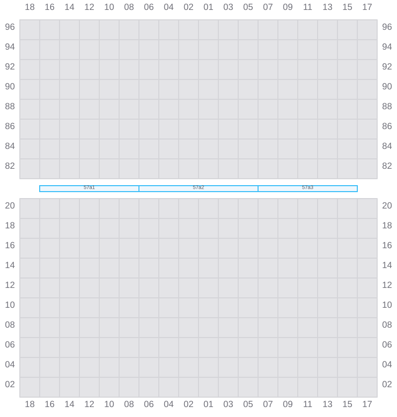 Bay 057 view and slots of ONE ARCADIA