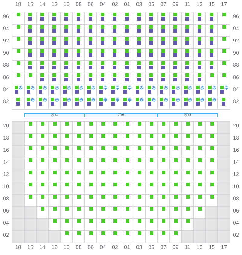 Bay 059 view and slots of ONE ARCADIA